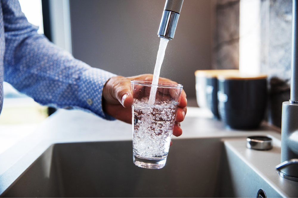Vaso de agua purificada