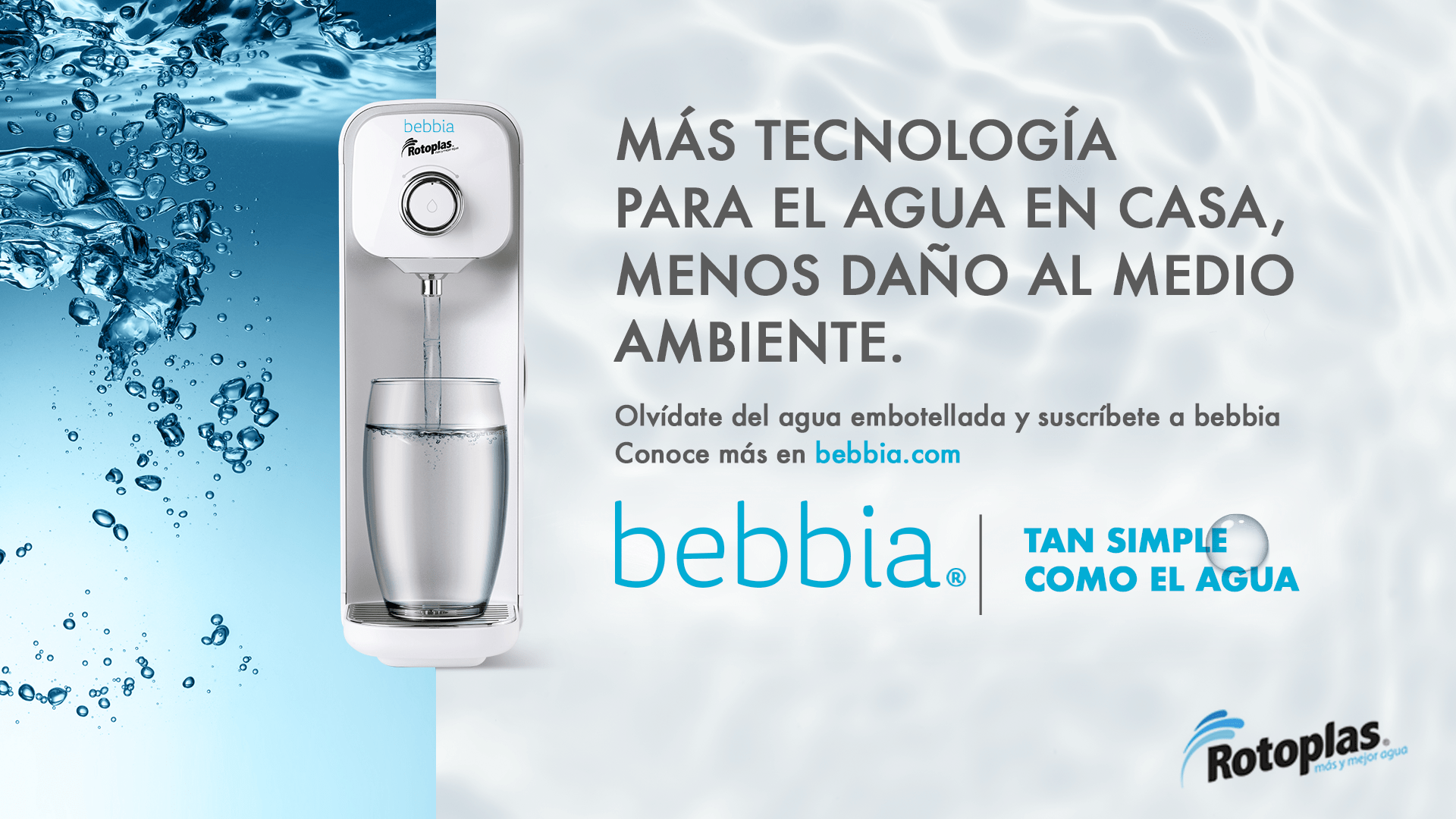 Purificador bebbia banner