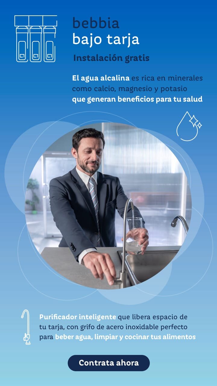 Purificador de agua alcalina bajo tarja