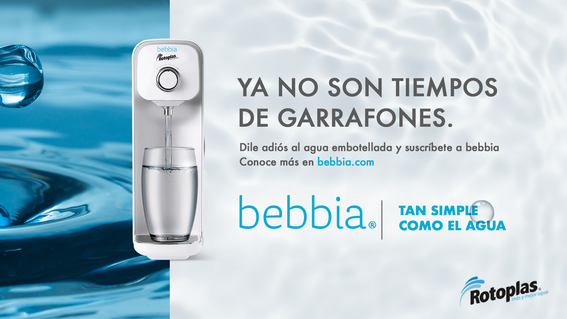 Purificador bebbia banner