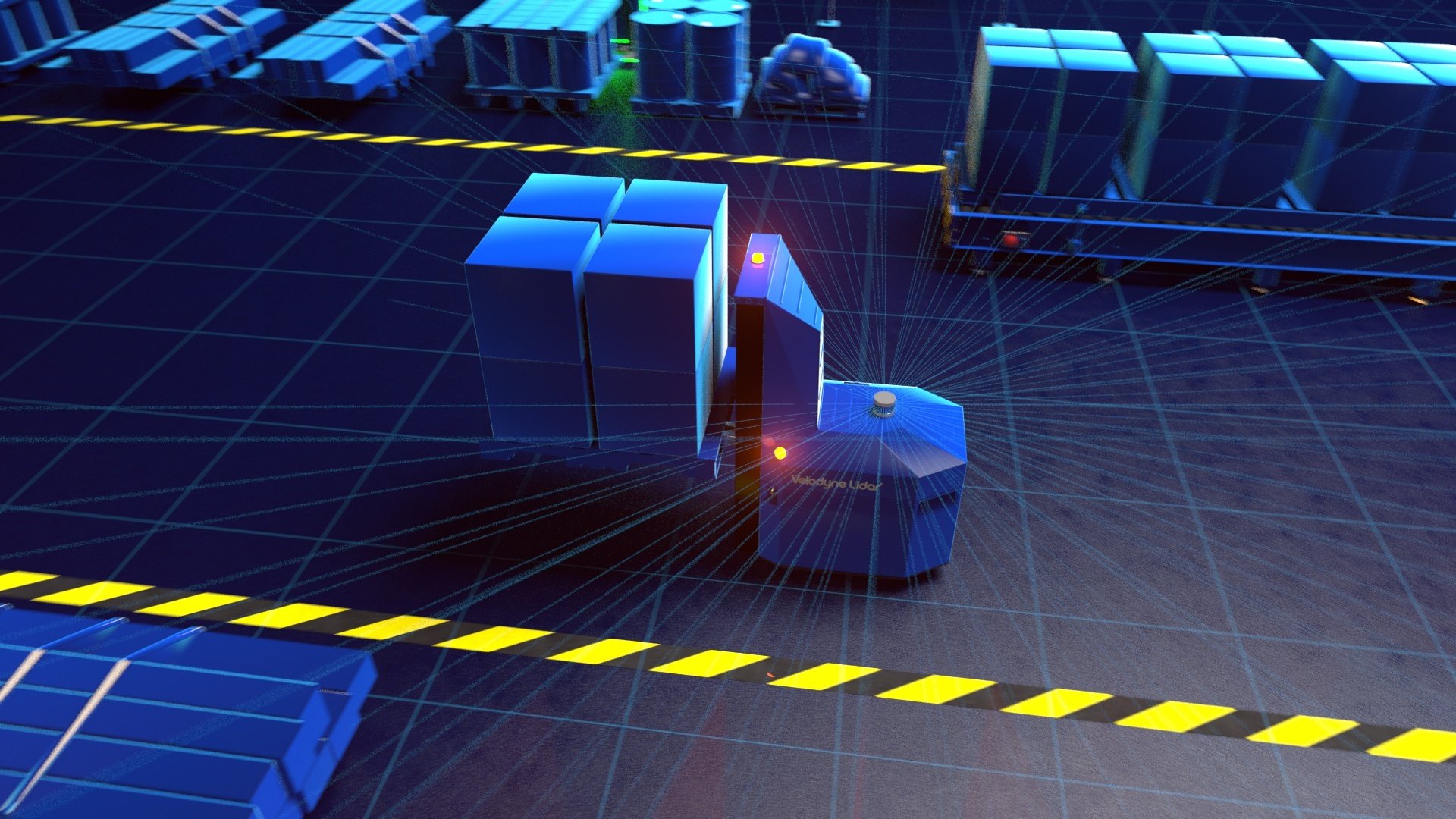 Velodyne autonomous forklift