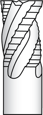 Chip Breaker End Mill Icon