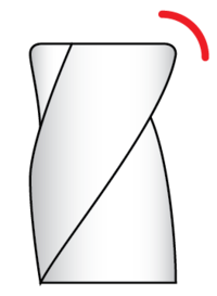 End mill corner radius icon