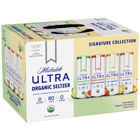 This is a can of Michelob Ultra Organic Seltzer Signature Collection
