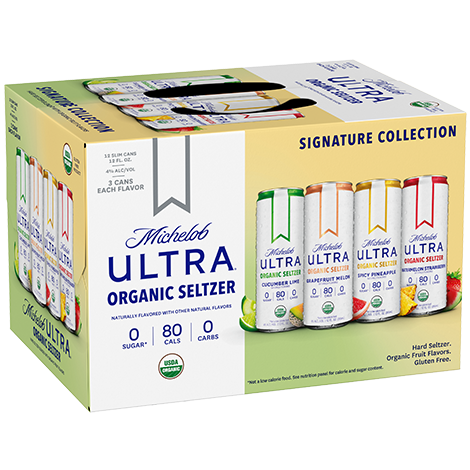 This is a can of Michelob Ultra Organic Seltzer Signature Collection