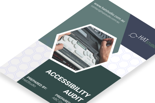 The cover page of an accessibility report