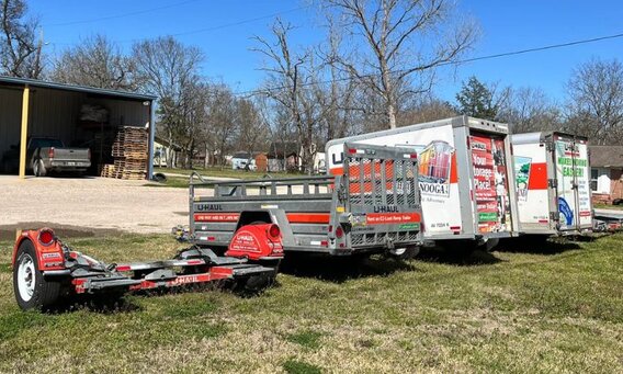 SUV towing an U-Haul Trailer