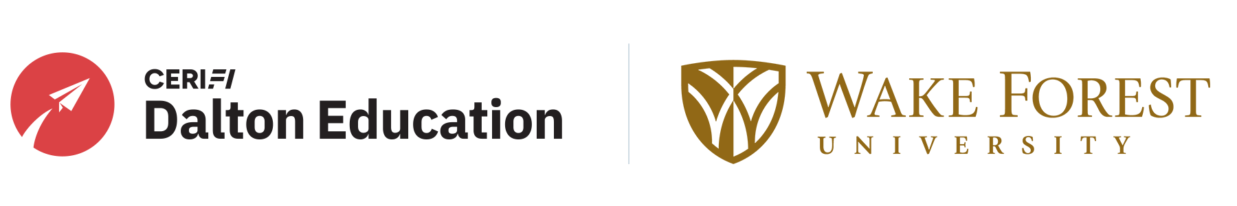 Dalton Education and Wake Forest University logos