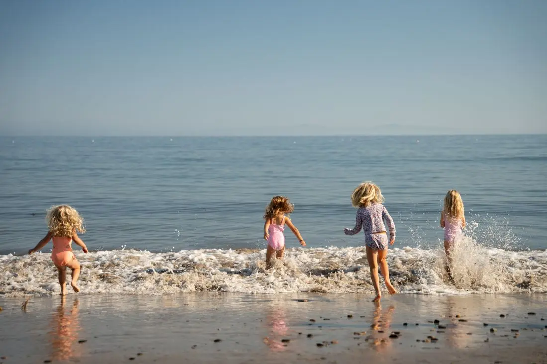 Kids in ocean