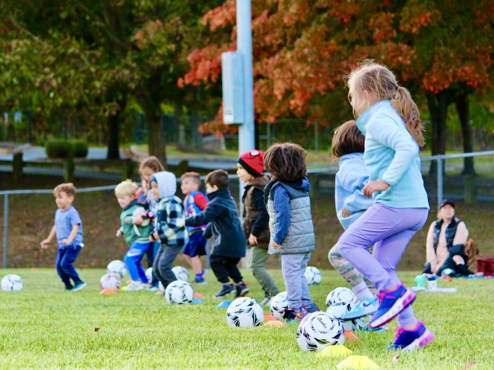 Kids at training