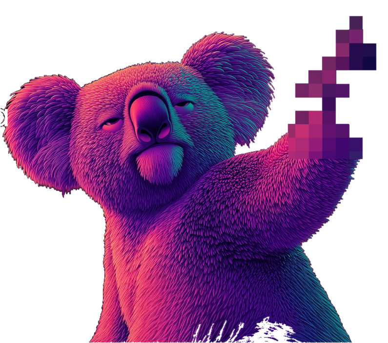 Roomstay campaign artwork, a koala giving the OTAs a wake-up call