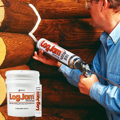 Man using Sashco Log Jam