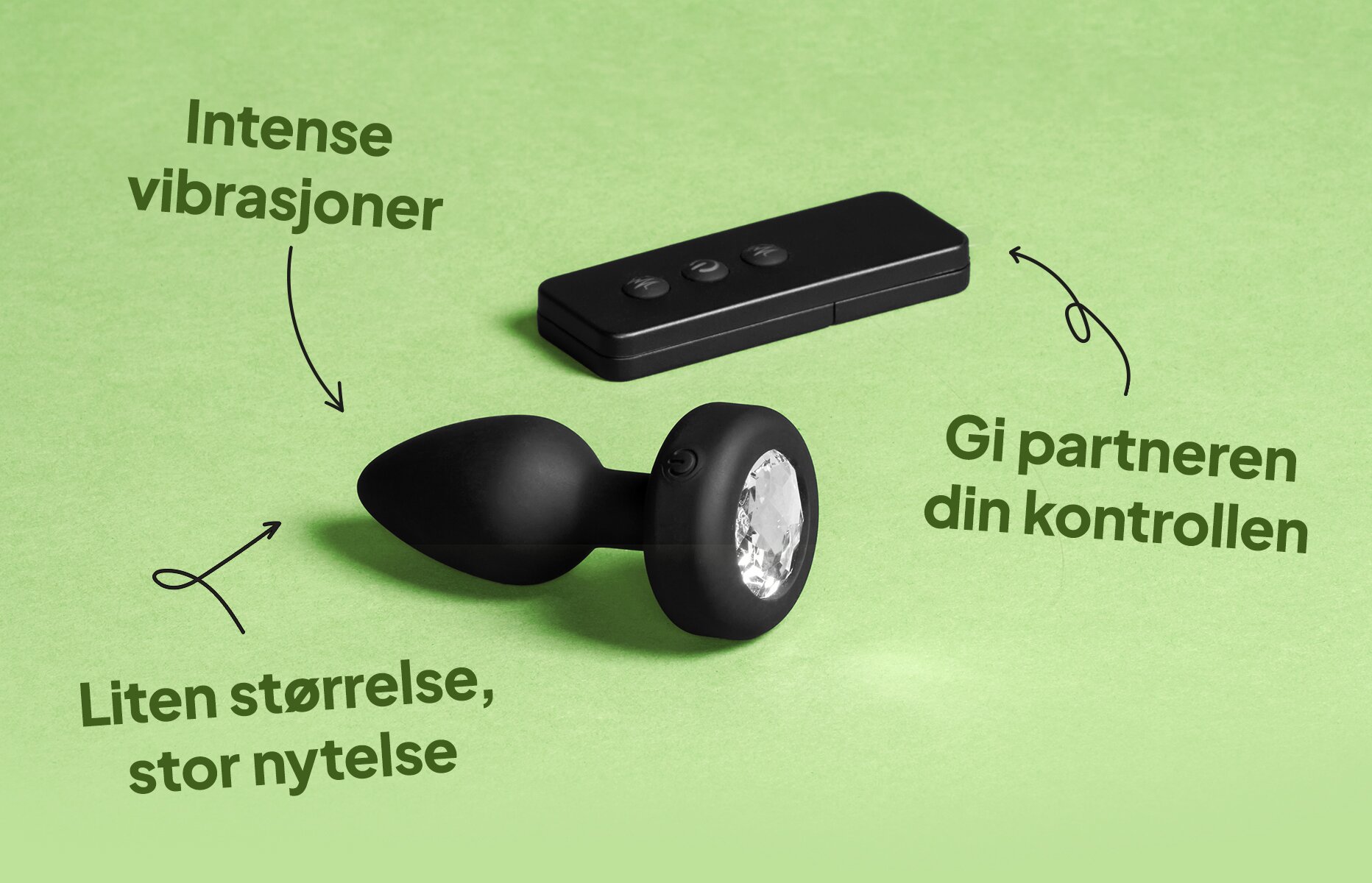 Sinful Small Vibrating Jewel Butt Plug