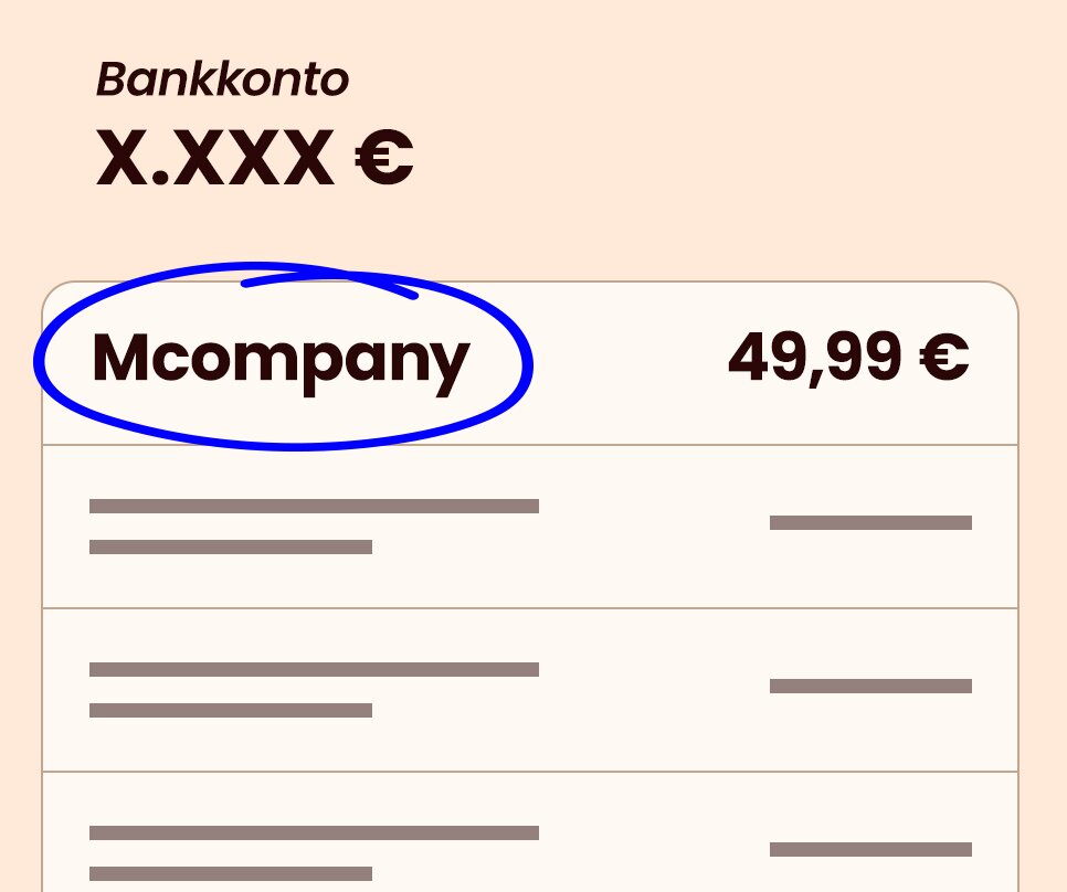 Wie erscheint der Kauf auf meinem Kontoauszug?