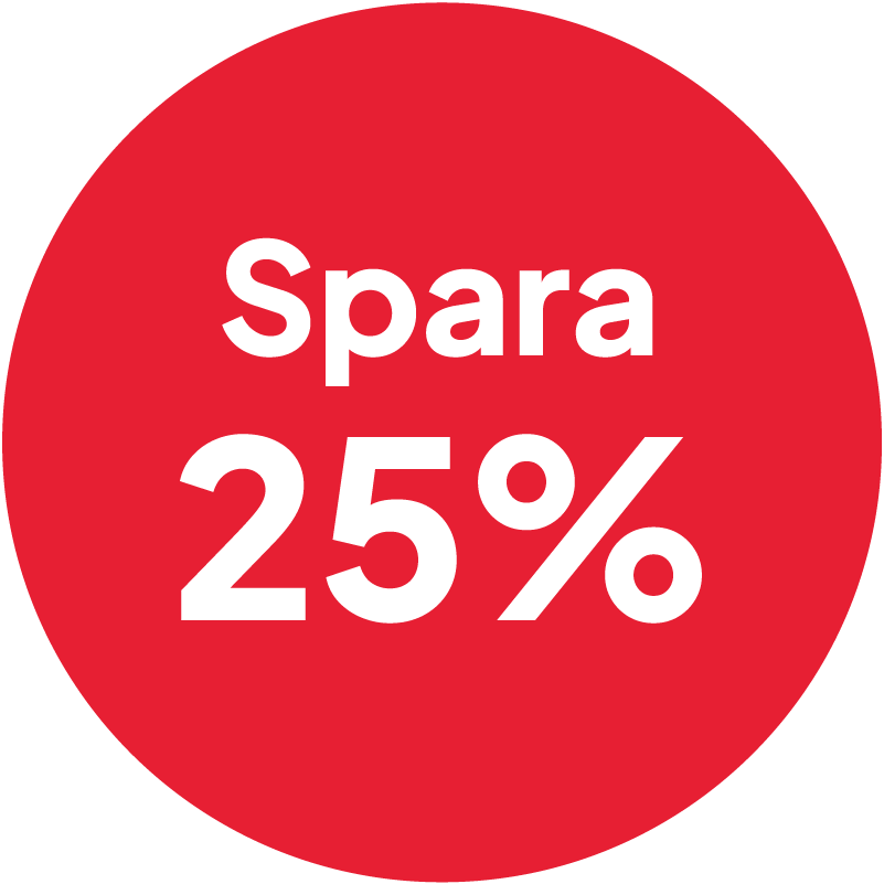 Spara 25% 