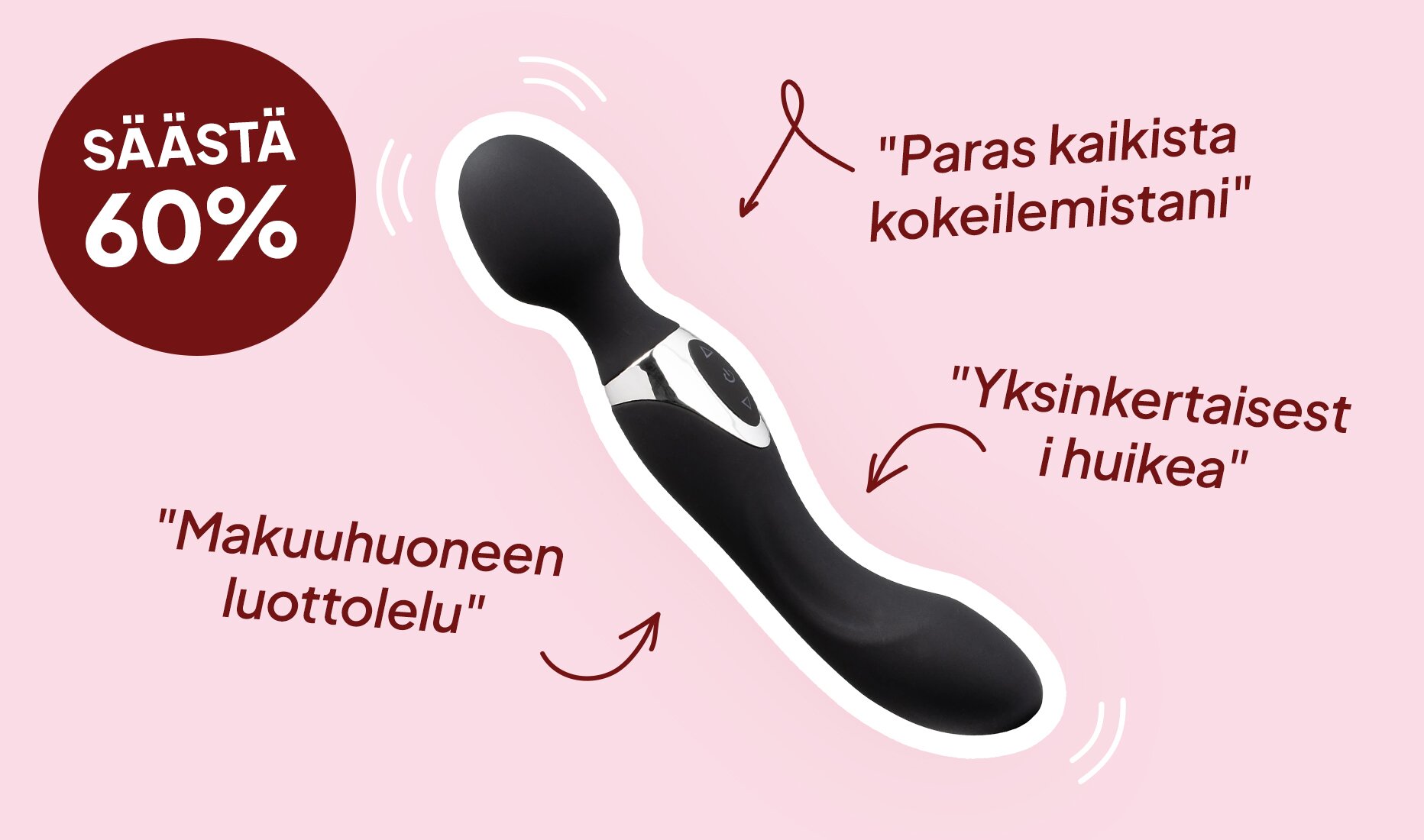 Sinful Curvy Double Pleasure Magic Wand Vibraattori