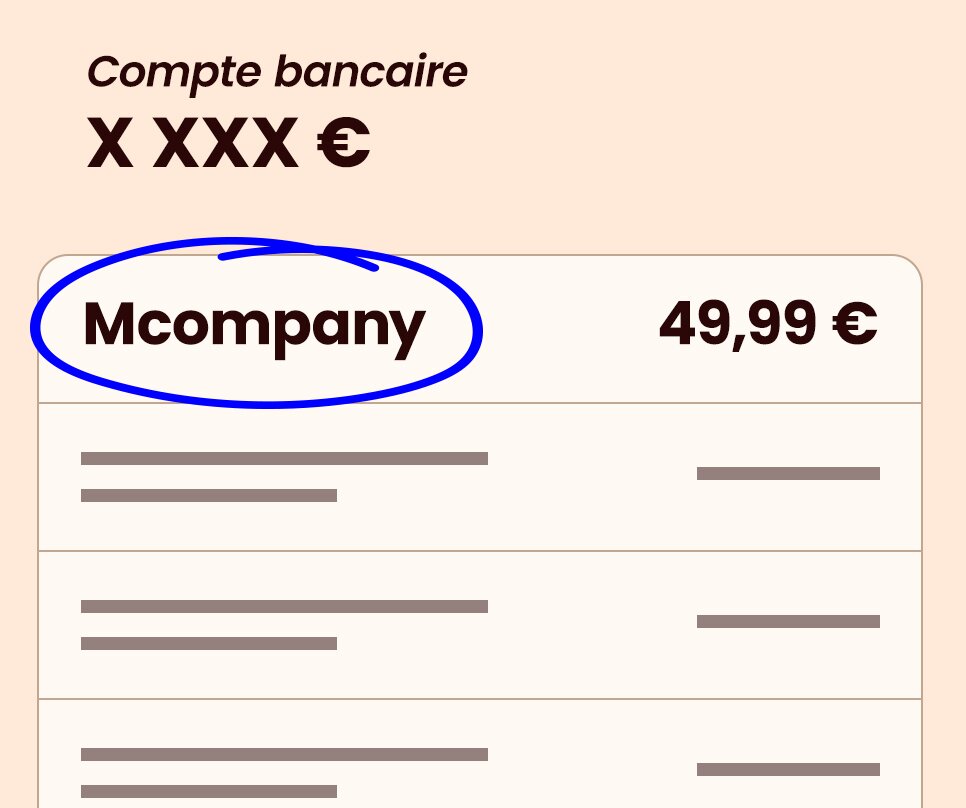 Comment cela apparaît-il sur mon relevé bancaire ?