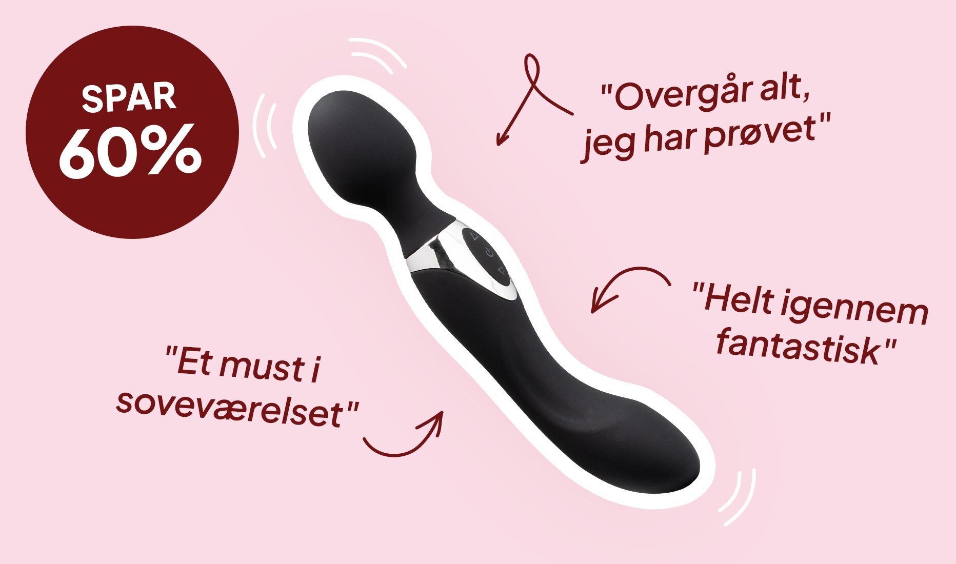 Sinful Curvy Double Pleasure Opladelig Magic Wand Vibrator