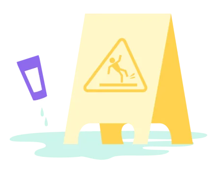 Advarsel - glat gulv