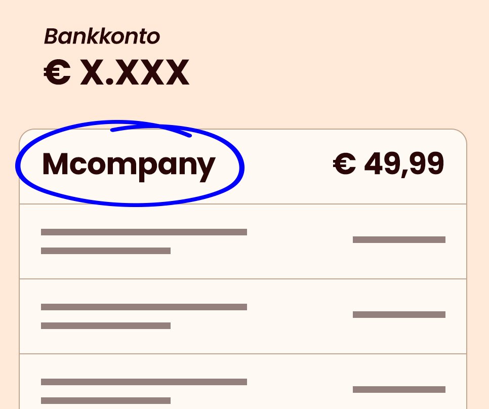 Wie erscheint der Kauf auf meinem Kontoauszug?