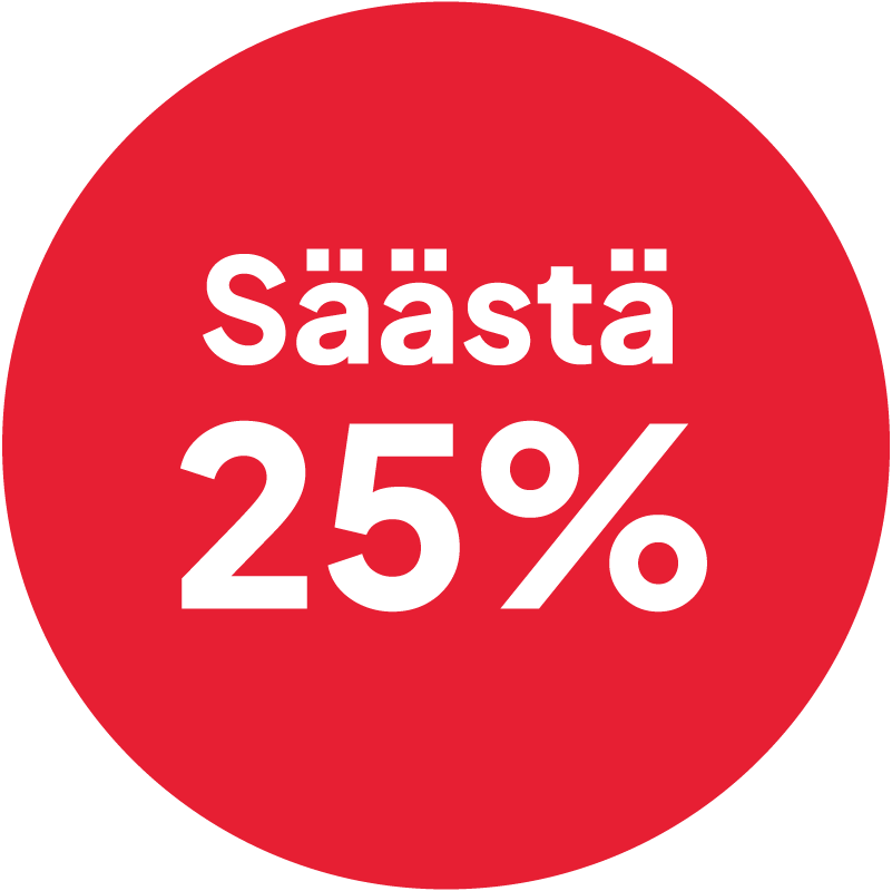Säästä 25%
