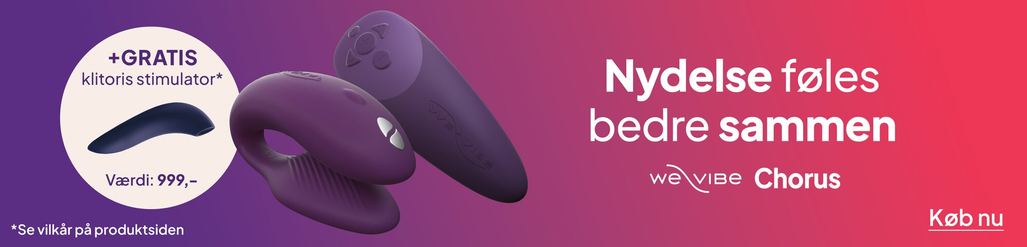 WeVibe Chorus + gratis klitoris stimulator