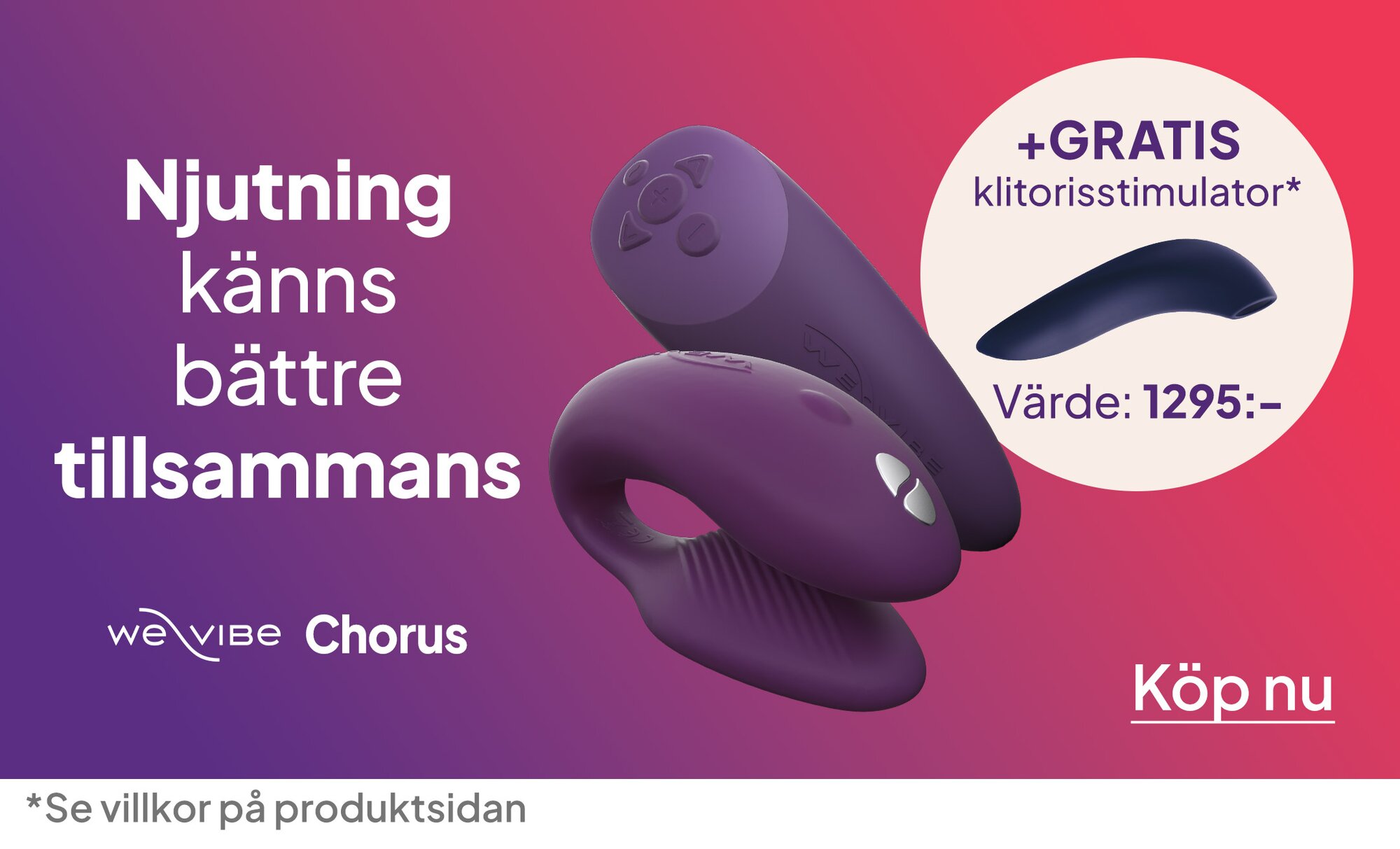WeVibe Chorus + gratis klitorisstimulator
