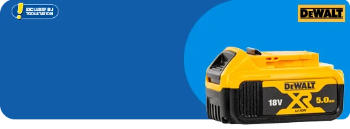 Gratis DeWALT Accu Exclusief bij Toolstation Belgie