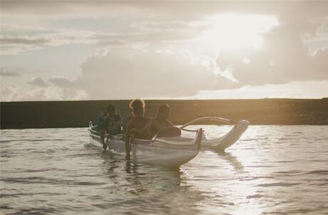 people on a canoe