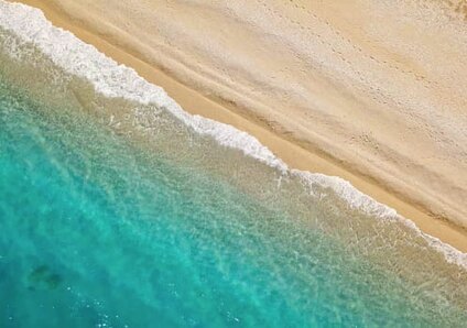 aerial view of the beach