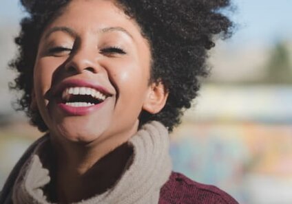 portrait of woman smiling