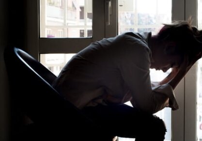 depressed woman