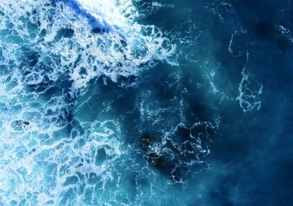 top down view of ocean