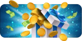 Box wit gold coins