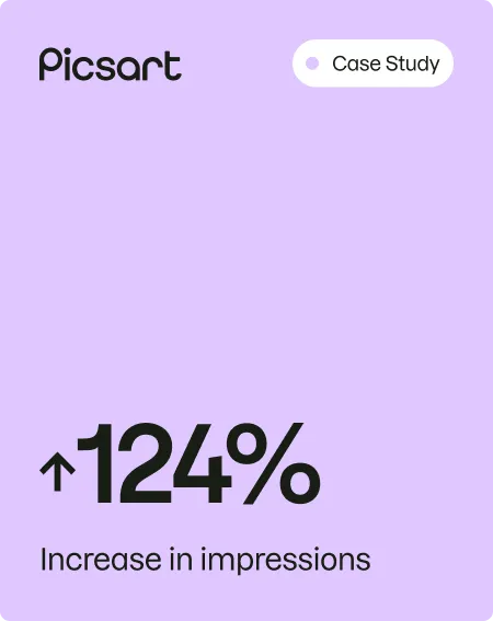 Picsart increased impressions by 124%