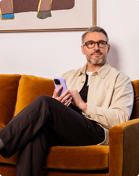 Person scrolling on a smartphone