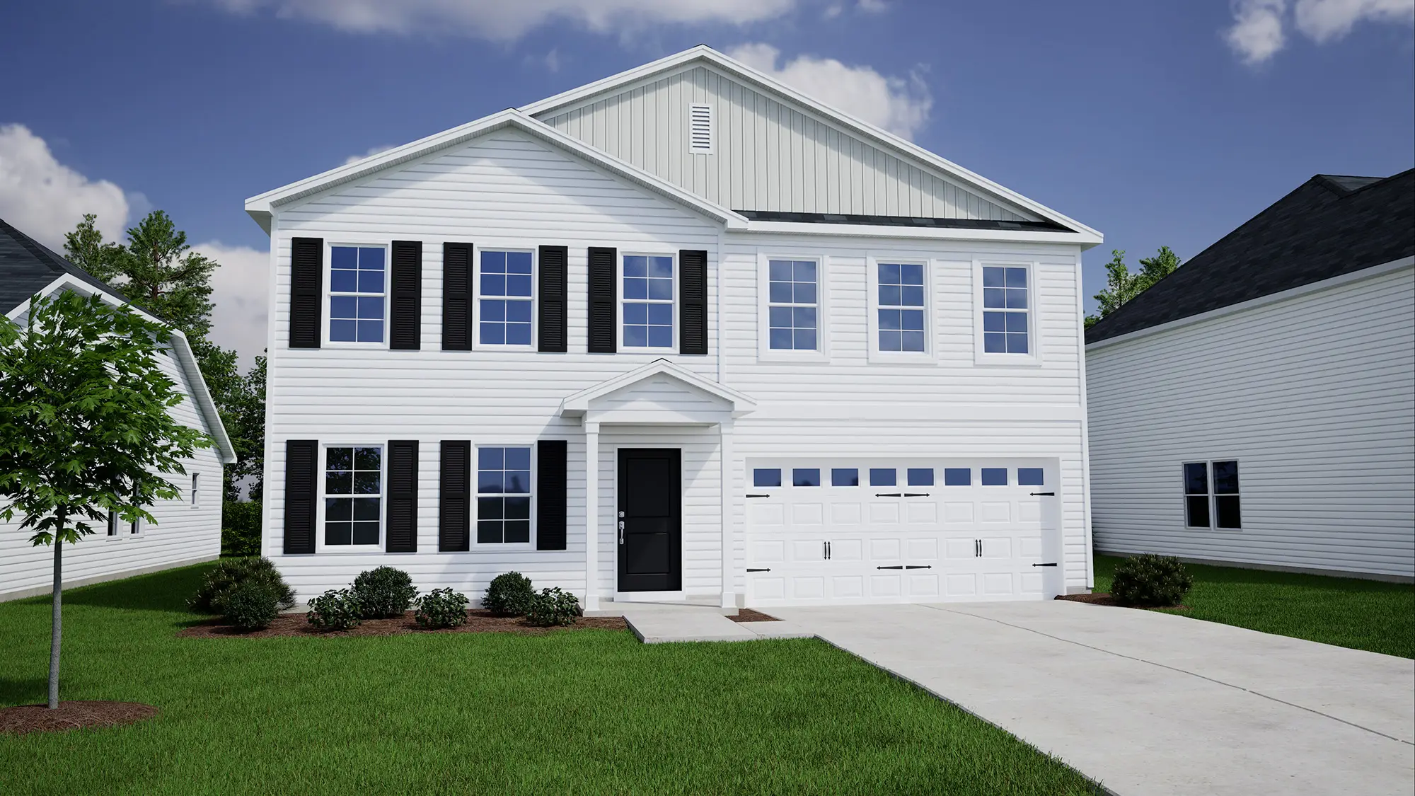 Exterior of a two-story home