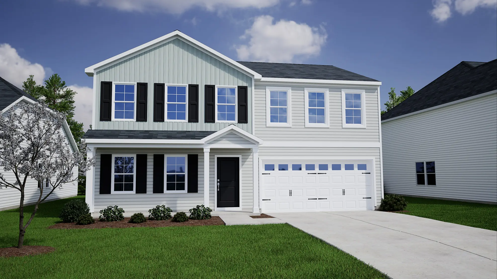 Exterior of a two-story home