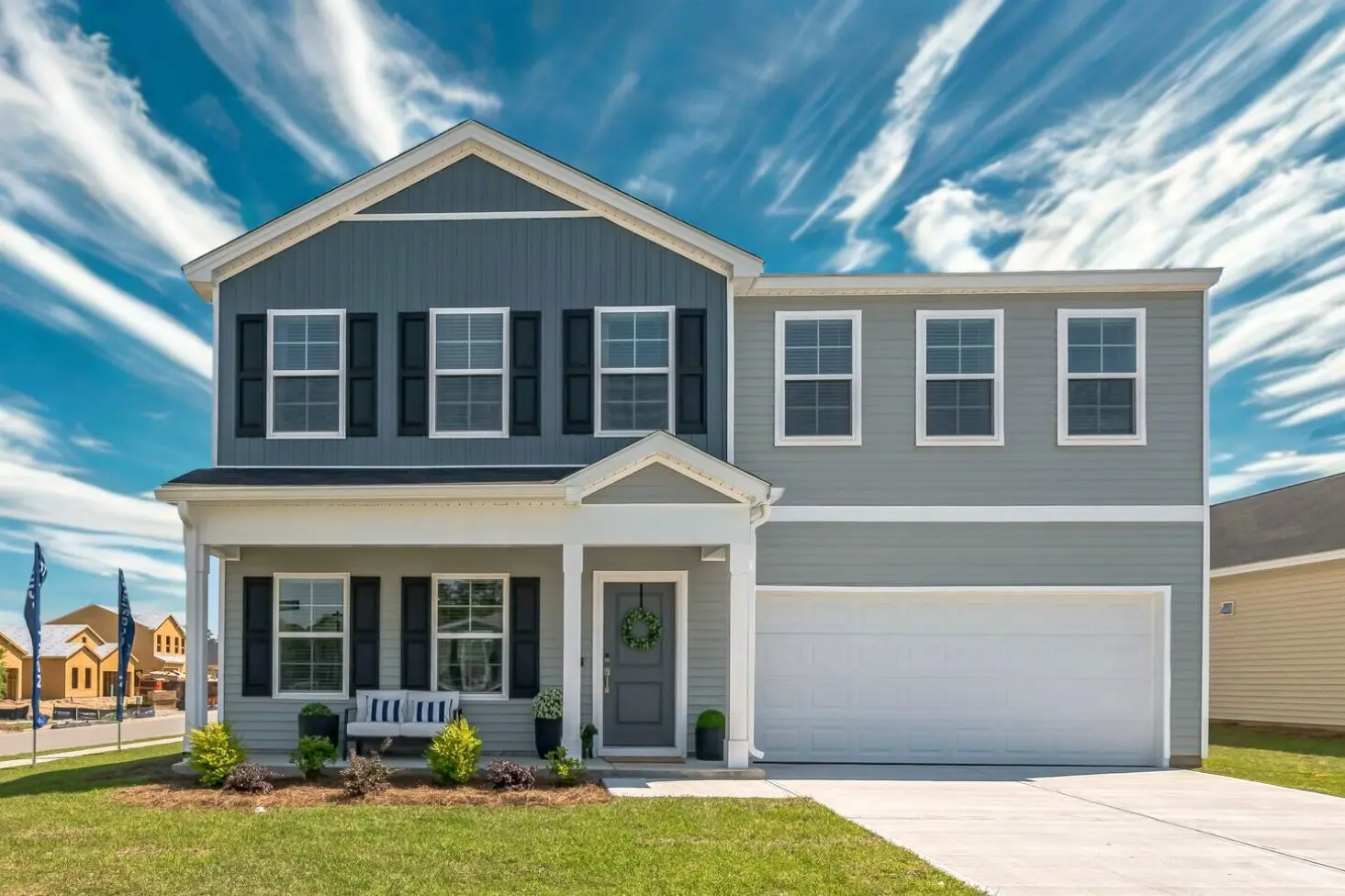 Exterior of a two-story home
