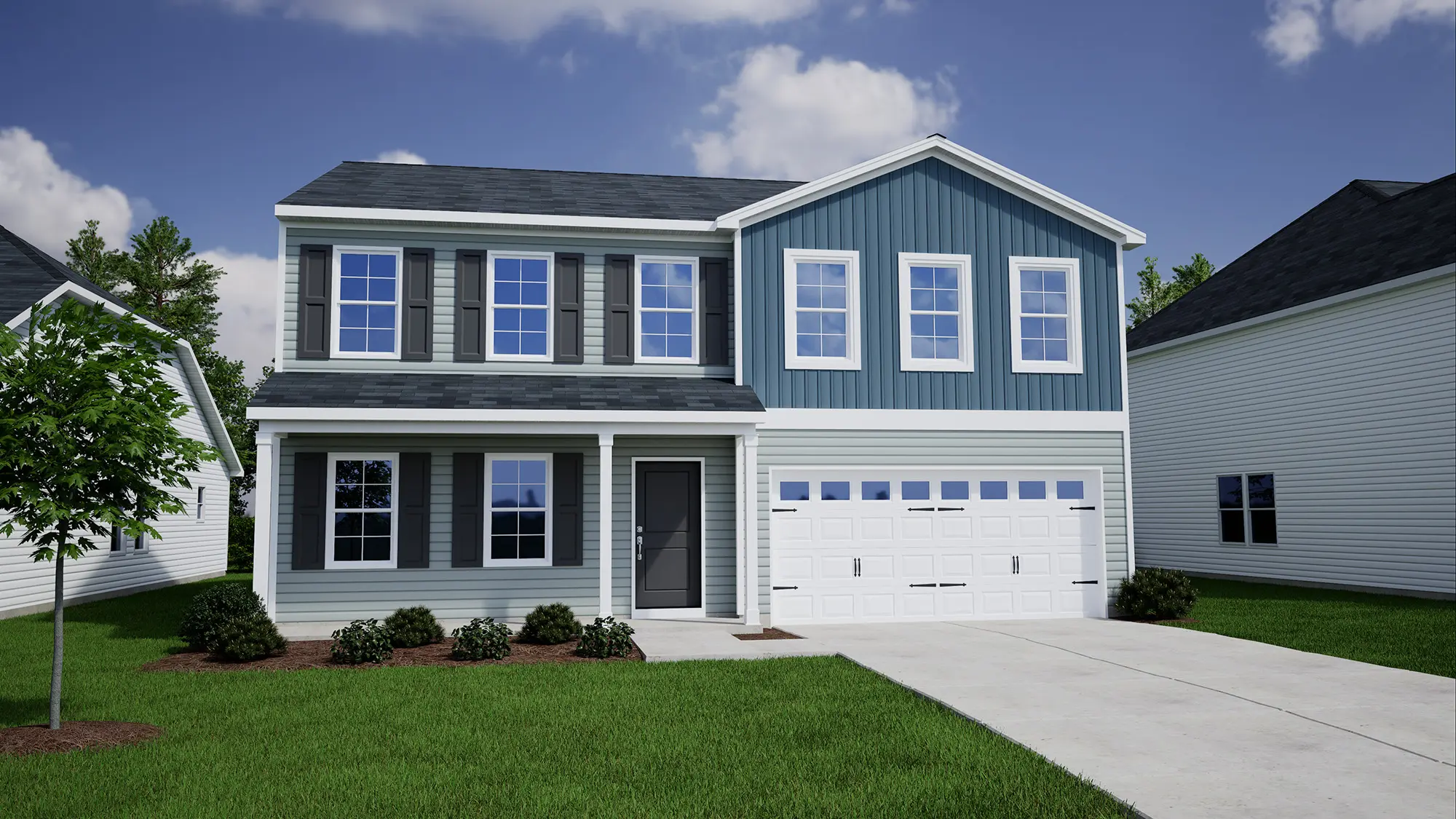 Exterior of a two-story home