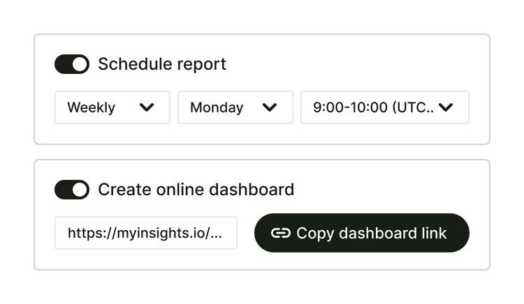 schedule report create online dashboard