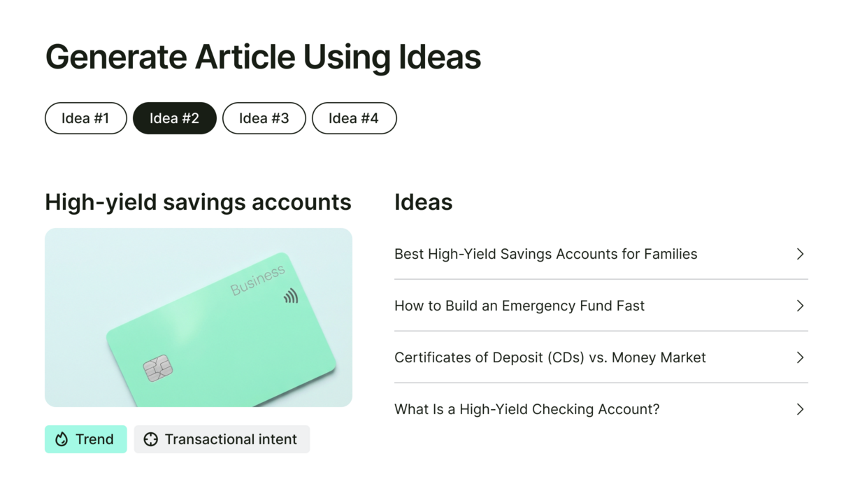 Retail Banking Generate Article Using Ideas Savings Accounts