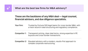 professional services AI answer best law firms example big UI