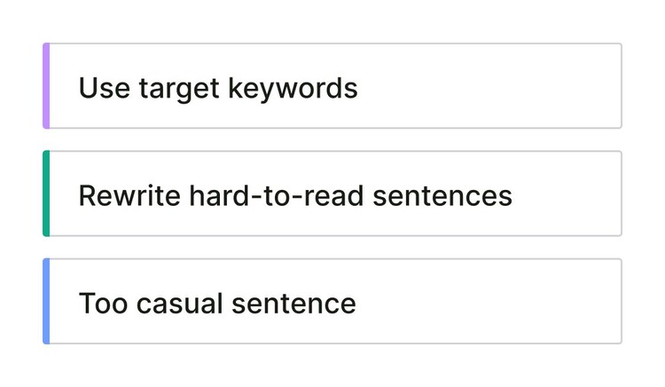 Use target keywords