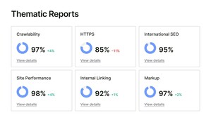 thematic reports site audit technical seo big UI
