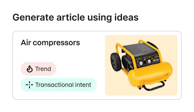 generate a manufacturing article