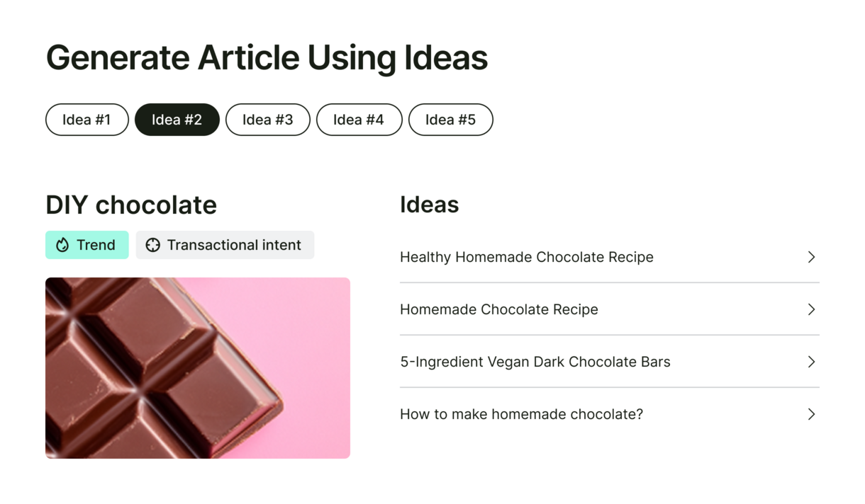 generate article using ideas DYI  chocolate CRM Software big UI
