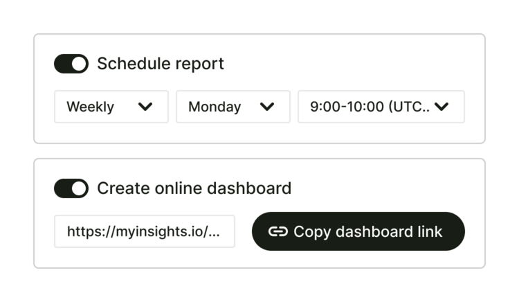 schedule report create online dashboard