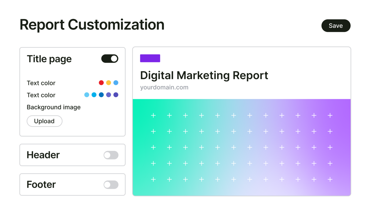 Report Customization Big UI