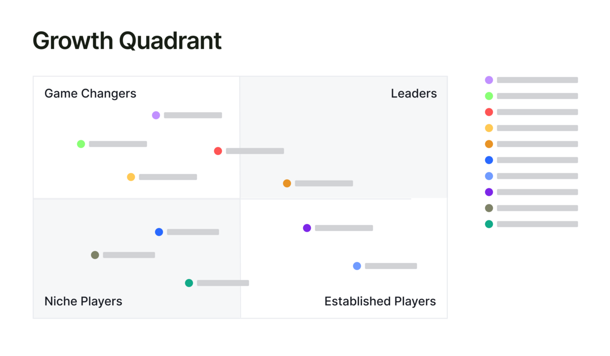 growth quadrant game changers leaders niche players clothing brands big UI